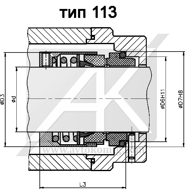 Торцевое уплотнение ТИП 113