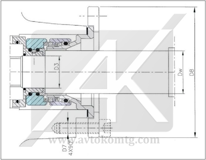 Картриджное торцевое уплотнение тип UCA APP