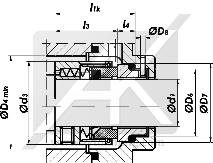 Аналог AESSEAL M03 / M03S, Burgmann BT-C56.KU / BT-C5.KU / M74N, John Crane 59U / 58U, Vulcan 1659 / 1659S, Sterling 259 / 259S, Тип 153 / 251 по ОСТ