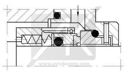 Торцевое уплотнение с набором мелких пружин NV-1.1 углеграфит