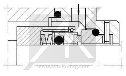 Торцевое уплотнение с волнистой пружиной NV-3.1 углеграфит