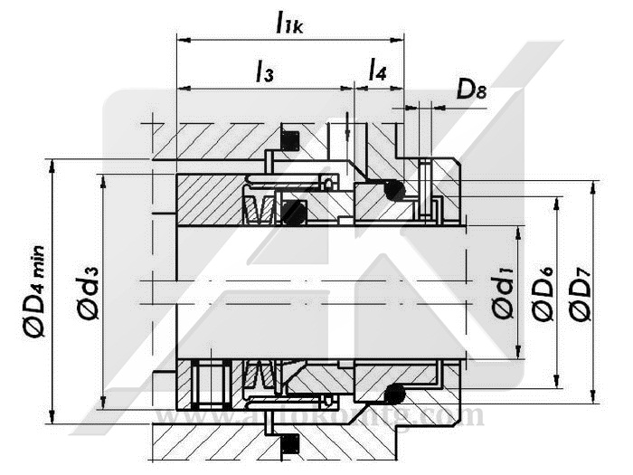Торцевое уплотнение с волнистой пружиной NV-3