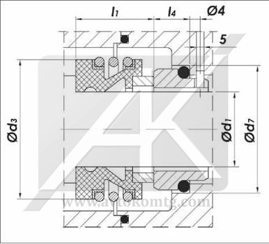 NM-AL торцевые уплотнения с резиновым сильфоном для насосов Alfa Laval