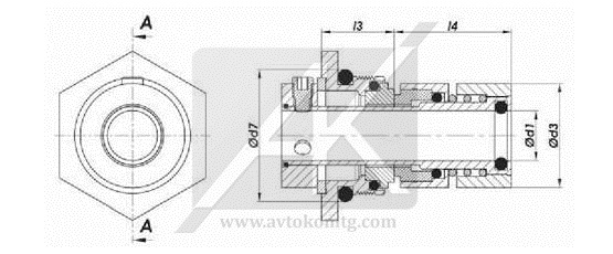 Схема картриджного торцевого уплотнения GR2
