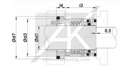 BT2V01 торцевые уплотнения для насосов Hilge